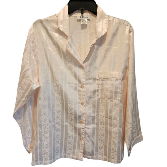 NWOT Lai Design Womens Pink Pajamas Set Size Large Cotton Blend - Picture 5 of 9